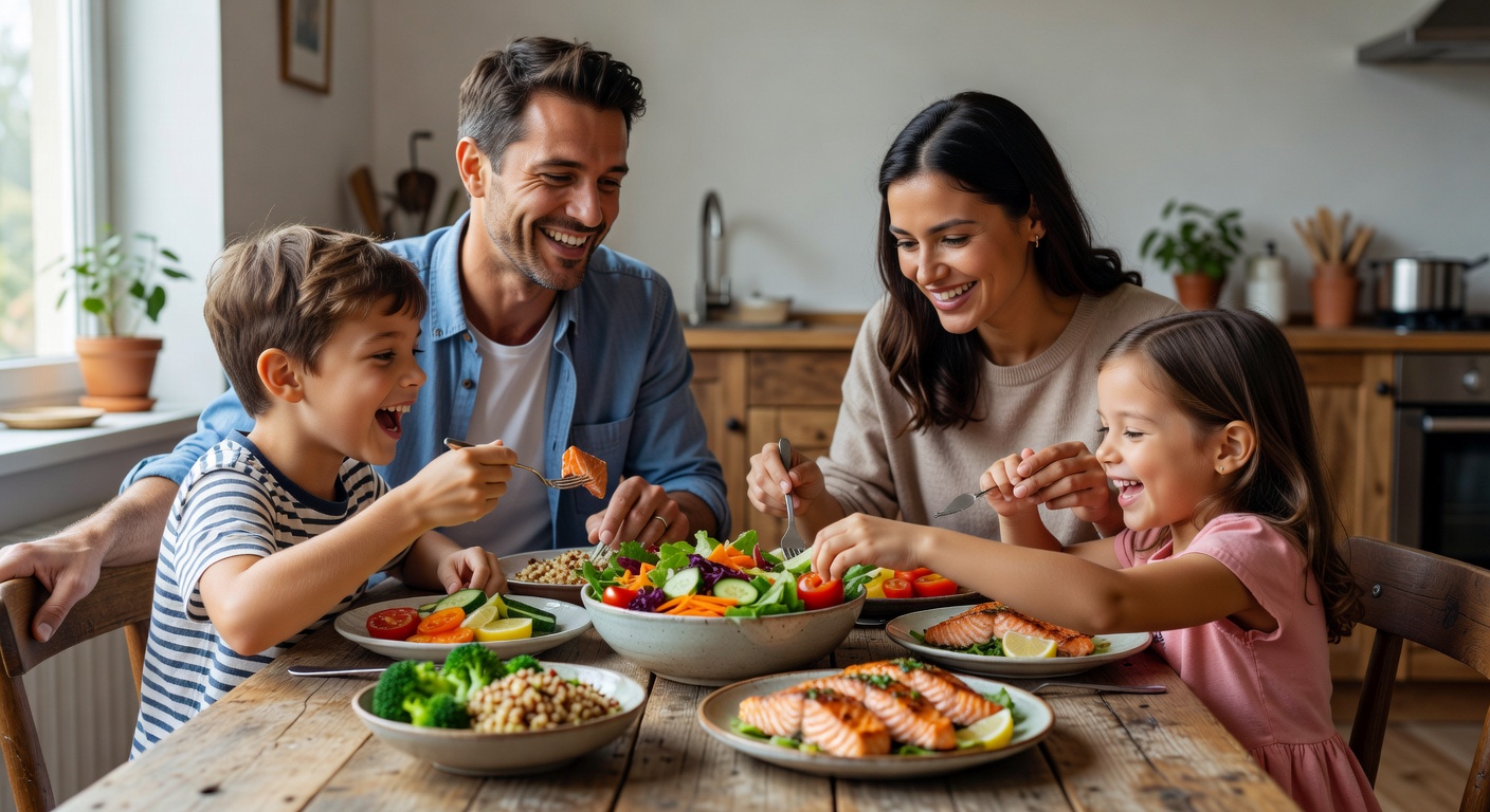 Family healthy dinner